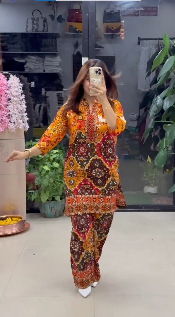 Premium Ethnic Printed Kurta Pant Set