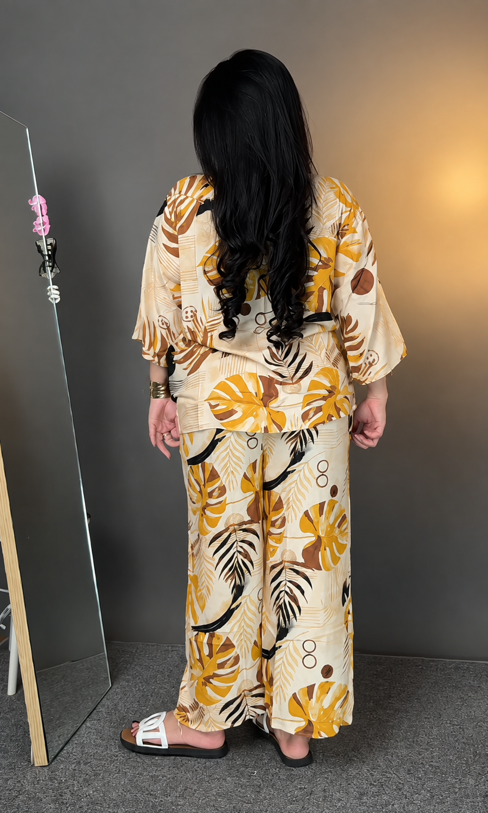 Yellow Premium Printed Co-Ord Set for Women | Stylish 2-Piece Outfit