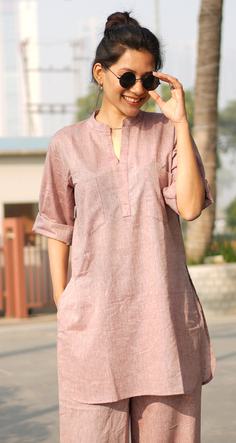 Premium Pure Cotton Ethnic Co-Ord Set – Breathable & Soft Luxury Kurta & Pants Ensemble