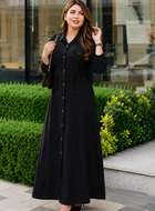 Elegant Western Maxi Dress for Women | Premium Button-Down Long Shirt Dress with Fabric Belt
